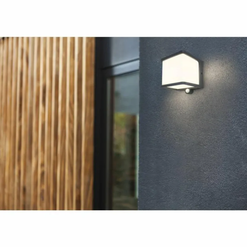 Luminaires Lutec Lampe solaires Lutec DOBLO LED Anthracite, 1 lumière, Détecteur de mouvement