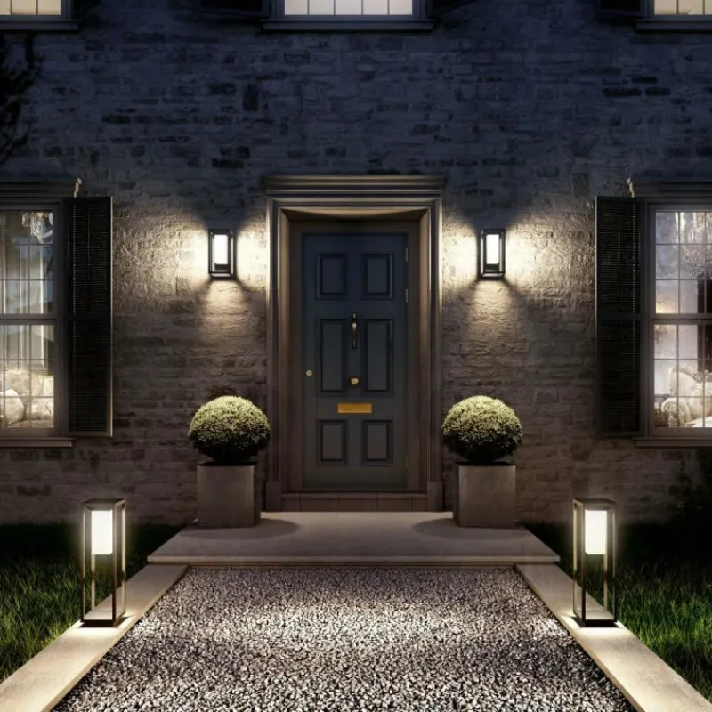 Luminaires Mantra Lampe solaires Mantra MERIBEL LED Noir, 1 lumière, Détecteur de mouvement