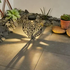 hofstein Lampe solaires Mesan LED Noir, Argenté, 1 lumière