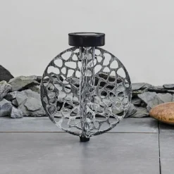 hofstein Lampe solaires Mesan LED Noir, Argenté, 1 lumière