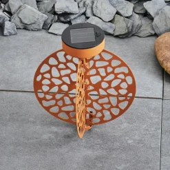 hofstein Lampe solaires Mesan LED Orange, Rouille, Noir, 1 lumière