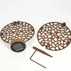 hofstein Lampe solaires Mesan LED Orange, Rouille, Noir, 1 lumière