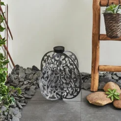 Luminaires Orientaux-hofstein Lampe solaires Mesan LED Noir, Argenté, 1 lumière