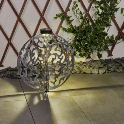 Luminaires Orientaux-hofstein Lampe solaires Mesan LED Noir, Argenté, 1 lumière