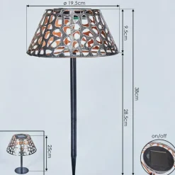 Luminaires Orientaux-hofstein Lampe solaires Moreland LED Noir, 1 lumière