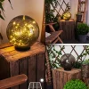 Suspension Verre Fumé-hofstein Lampe solaires Pollenca LED Noir, 40 lumières