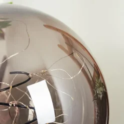 Suspension Verre Fumé-hofstein Lampe solaires Pollenca LED Noir, 40 lumières