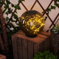 hofstein Lampe solaires Pollenca LED Noir, 50 lumières