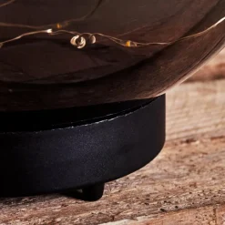 Suspension Verre Fumé-hofstein Lampe solaires Pollenca LED Noir, 30 lumières