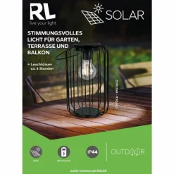 Luminaires Reality Lampe solaires Reality Cotoca LED Noir, 1 lumière