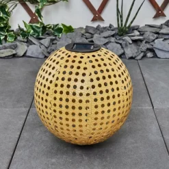 Style Boho-Chic-hofstein Lampe solaires Revere LED Brun, Noir, 1 lumière