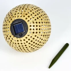 Style Boho-Chic-hofstein Lampe solaires Revere LED Brun, Noir, 1 lumière