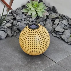 Style Boho-Chic-hofstein Lampe solaires Revere LED Brun, Noir, 1 lumière