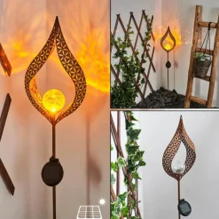 Luminaires Orientaux-hofstein Lampe solaires Rovinj LED Rouille, 1 lumière