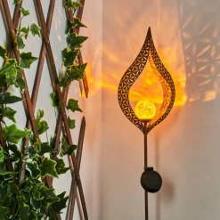 Luminaires Orientaux-hofstein Lampe solaires Rovinj LED Rouille, 1 lumière