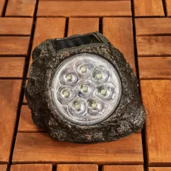 hofstein Lampe solaires Sameo LED Brun, 8 lumières