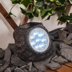 hofstein Lampe solaires Sameo LED Brun, 8 lumières