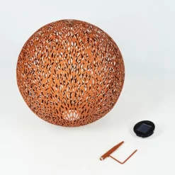 Luminaires Orientaux-hofstein Lampe solaires Samoao LED Rouille, Noir, 1 lumière