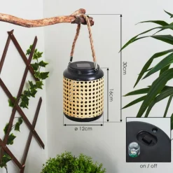 Style Boho-Chic-hofstein Lampe solaires Sessivi LED Brun, Noir, 1 lumière