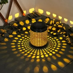 Style Boho-Chic-hofstein Lampe solaires Sessivi LED Brun, Noir, 1 lumière