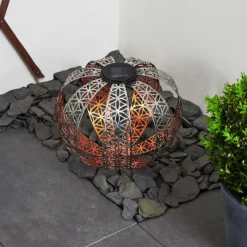 Luminaires Orientaux-hofstein Lampe solaires Wasalea LED Bronze, Noir, Argenté, 1 lumière