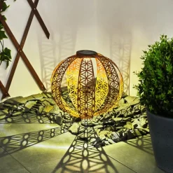 Luminaires Orientaux-hofstein Lampe solaires Wasalea LED Bronze, Noir, 1 lumière