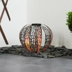 Luminaires Orientaux-hofstein Lampe solaires Wasalea LED Bronze, Noir, Argenté, 1 lumière