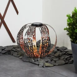 Luminaires Orientaux-hofstein Lampe solaires Wasalea LED Bronze, Noir, Argenté, 1 lumière