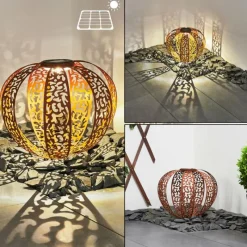 Luminaires Orientaux-hofstein Lampe solaires Wasalea LED Bronze, Noir, 1 lumière