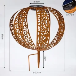 Luminaires Orientaux-hofstein Lampe solaires Wasalea LED Bronze, Noir, 1 lumière