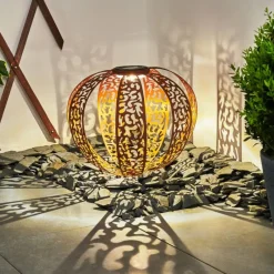 Luminaires Orientaux-hofstein Lampe solaires Wasalea LED Bronze, Noir, 1 lumière