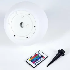 hofstein Lampe solaires Ykullen LED Noir, 1 lumière, Télécommandes, Changeur de couleurs