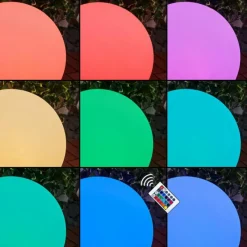 hofstein Lampe solaires Ykullen LED Noir, 1 lumière, Télécommandes, Changeur de couleurs