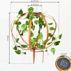 Lampes À Boules-hofstein Lampe solaires Yonkers LED Vert, Rouille, 1 lumière