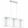 Luminaires Eglo Lampe suspendue Eglo LONCINO 1 Chrome, 3 lumières