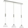 Luminaires Eglo Lampe suspendue Eglo MONTEFIO LED Nickel mat, 3 lumières
