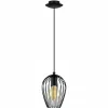 Lampes Vintages & Rétros-Luminaires Eglo Lampe suspendue Eglo NEWTOWN Noir, 1 lumière