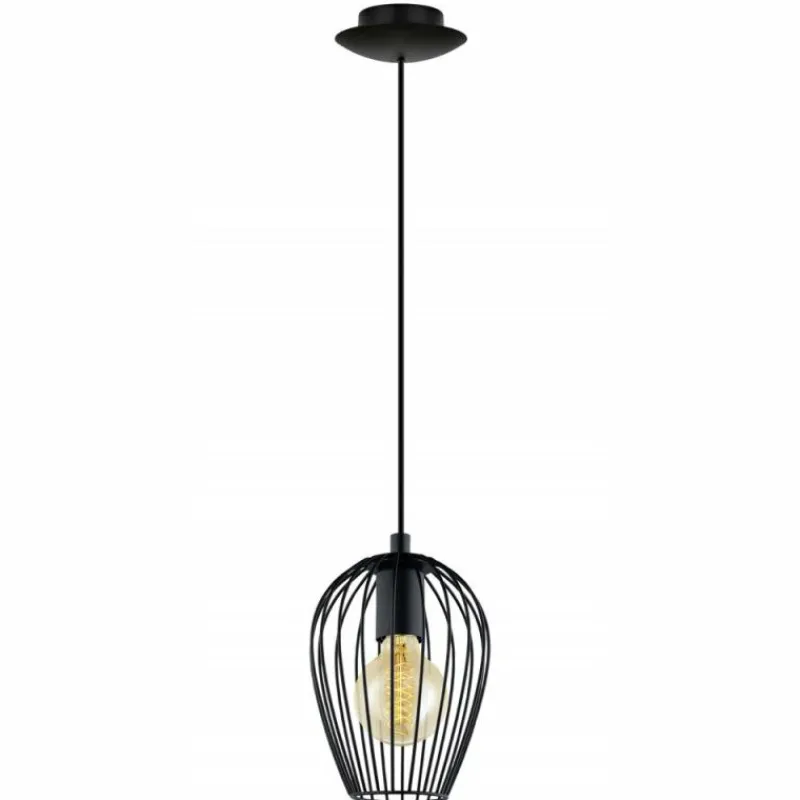 Lampes Vintages & Rétros-Luminaires Eglo Lampe suspendue Eglo NEWTOWN Noir, 1 lumière
