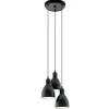 Lampes Vintages & Rétros-Luminaires Eglo Lampe suspendue Eglo PRIDDY Noir, Blanc, 3 lumières