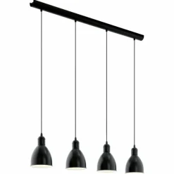 Luminaires Eglo Lampe suspendue Eglo PRIDDY Noir, Blanc, 4 lumières* Suspensions
