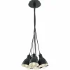 Lampes Vintages & Rétros-Luminaires Eglo Lampe suspendue Eglo PRIDDY Noir, Blanc, 7 lumières