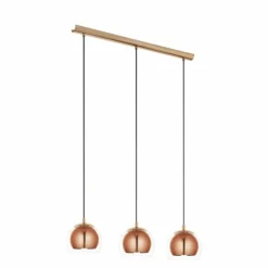Luminaires Eglo Lampe suspendue Eglo ROCAMAR Cuivre, 3 lumières