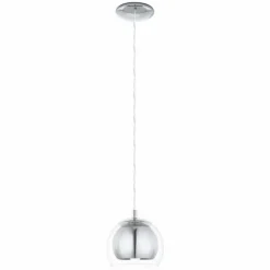 Luminaires Eglo Lampe suspendue Eglo ROCAMAR Chrome, 1 lumière
