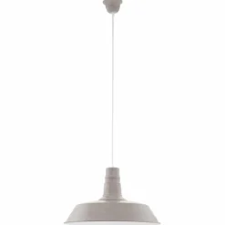 Luminaires Scandinaves-Luminaires Eglo Lampe suspendue Eglo SOMERTON 1 Gris, Blanc, 1 lumière