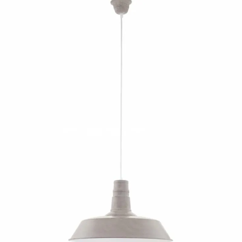 Luminaires Scandinaves-Luminaires Eglo Lampe suspendue Eglo SOMERTON 1 Gris, Blanc, 1 lumière