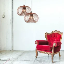 Luminaires Scandinaves-Luminaires Lucide Lampe suspendue Lucide VINTI Cuivre, 1 lumière