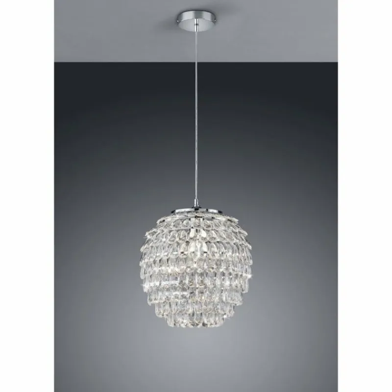 Luminaires Rustiques-Luminaires Reality Lampe suspendue Reality PETTY Chrome, 1 lumière