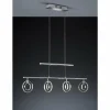 Luminaires Reality Lampe suspendue Reality PRATER LED Chrome, 4 lumières* Éclairage Led
