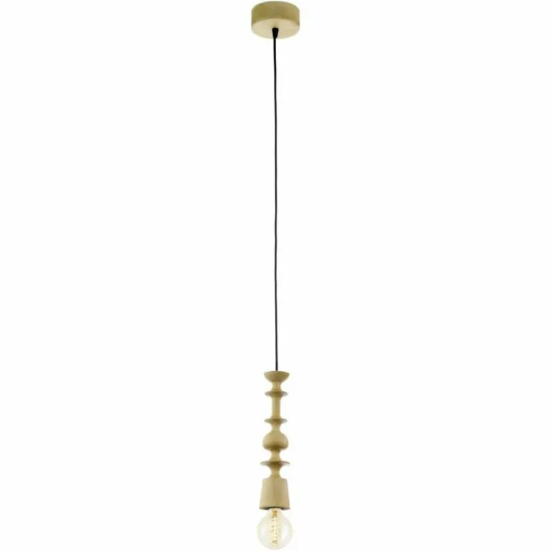 Lampes Vintages & Rétros-Luminaires Eglo Lampe suspension Eglo AVOLTRI Bois clair, 1 lumière