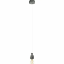 Lampes Vintages & Rétros-Luminaires Eglo Lampe suspension Eglo AVOLTRI Noir, 1 lumière